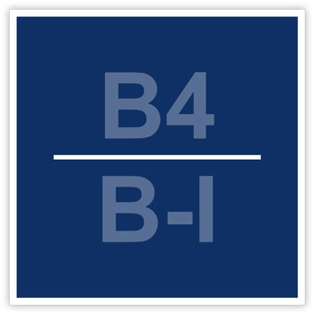 Знак «Категория помещения, класс зоны помещения», B05.5 (фотолюминесцентная пленка, 150х150 мм)